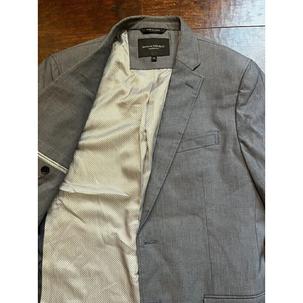 Banana Republic Mens Tailored Fit Slim Stretch Suit/Sport Coat Sz 40R